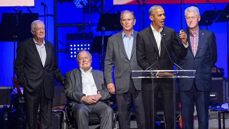 ABDnin 5 eski başkanı aynı karede
