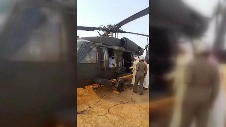 Son dakika... Suudi Arabistanda içinde bir prens ve üst düzey yetkililerin olduğu helikopter düştü