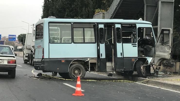 Yolcu minibüsü kaza yaptı: 1 ölü, 2 yaralı