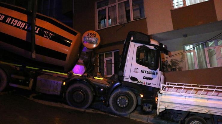 Beton mikseri evin duvarını yıkıp yatak odasına girdi