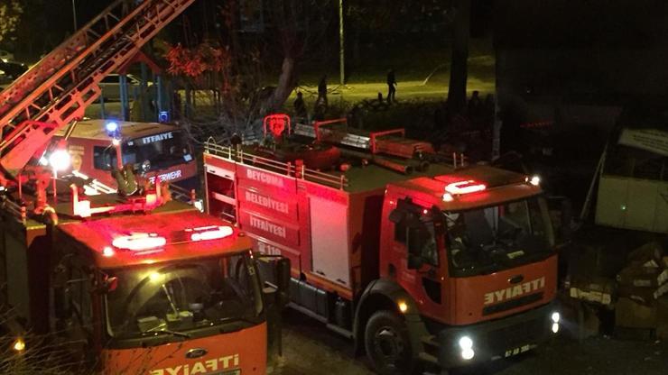 Zonguldakta kereste fabrikası yandı