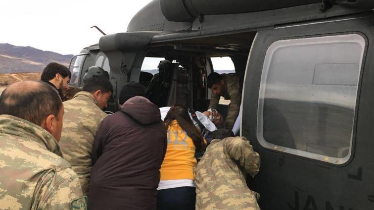 Hasta için askeri helikopter tahsis edildi