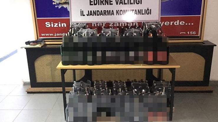 Edirnede 1 ton 621 litre kaçak şarap ele geçirildi