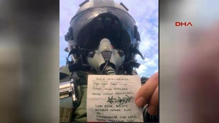 F-16 pilotundan operasyonda Zeytin Dalı Harekatı şehitleri mesajı
