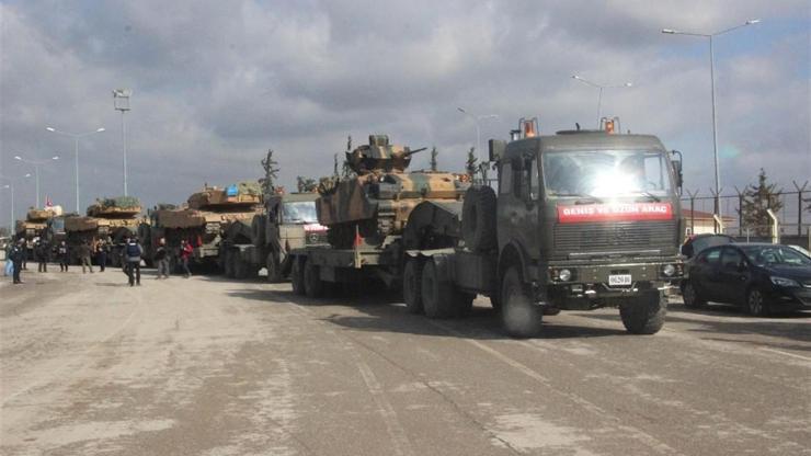 Afrin’e zırhlı birlik sevkiyatı devam ediyor