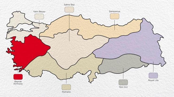 İşte Türkiyenin renk haritası
