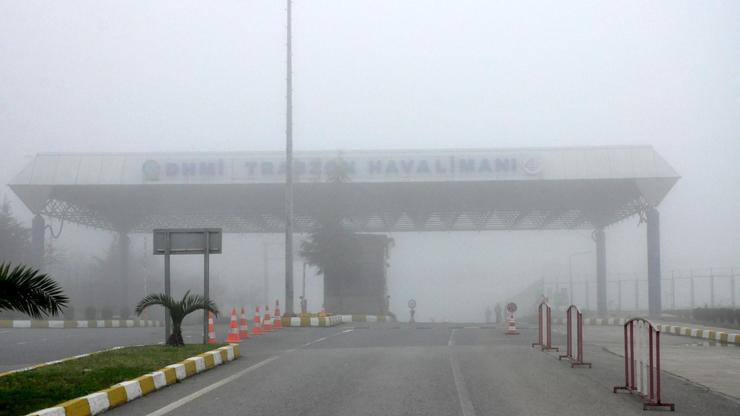 Trabzonda uçak seferleri iptal edildi