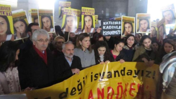 Helin Palandöken davası öncesi protesto