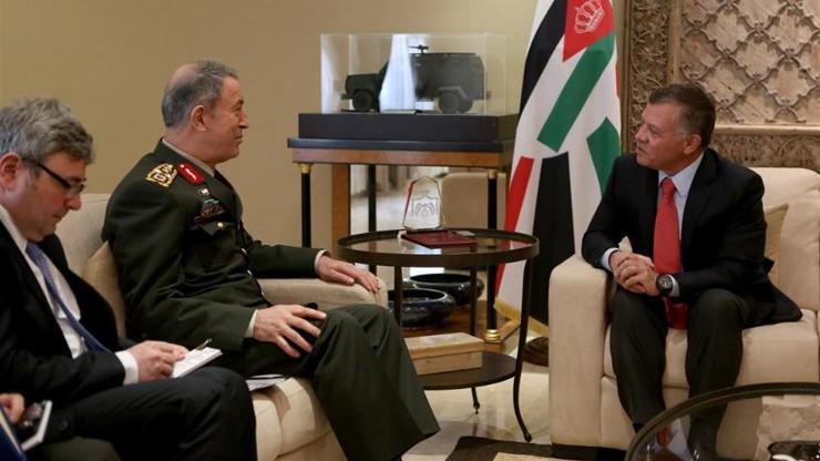 Genelkurmay Başkanı Akar, Ürdün Kralı II. Abdullah ile görüştü