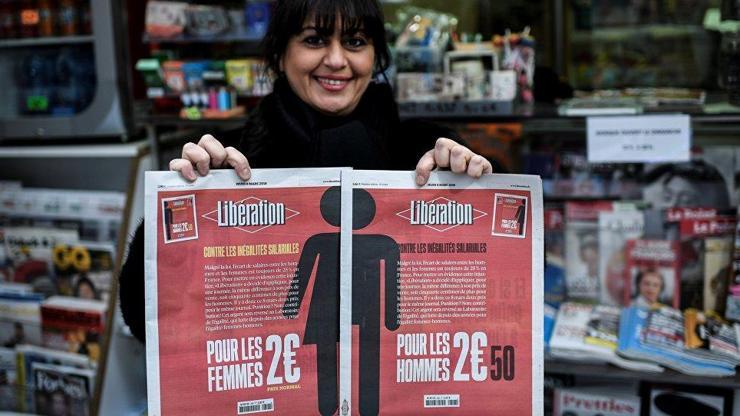 Fransız gazete, Dünya Kadınlar Gününde erkeklere daha pahalıya satıldı