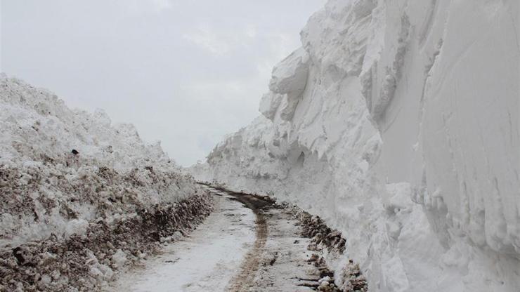 Kar kalınlığı 3 metre oldu, yol 5 günde açılabildi