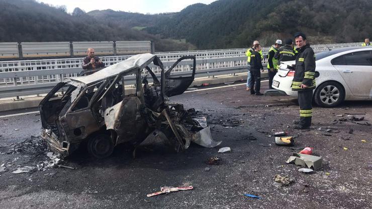 Bursada korkunç kaza: 2 kişi yanarak öldü
