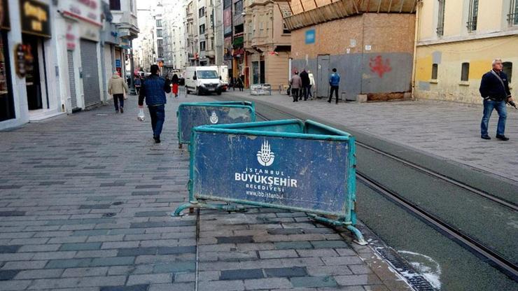 İstiklal Caddesinde yine tamirat var