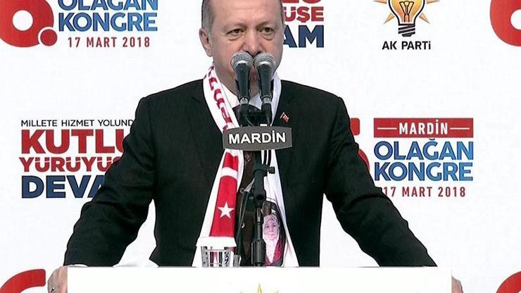 Cumhurbaşkanı Erdoğan Mardinde HDPyi hedef aldı