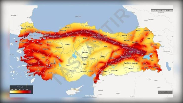 İşte Türkiyenin yeni deprem haritası
