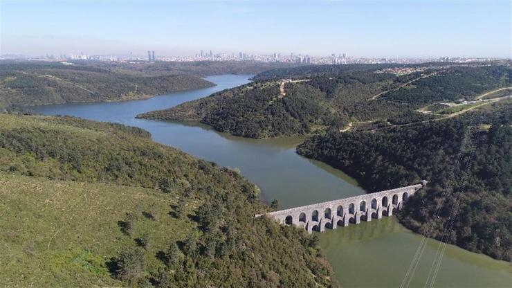 İstanbul’daki barajların doluluk oranı havadan görüntülendi