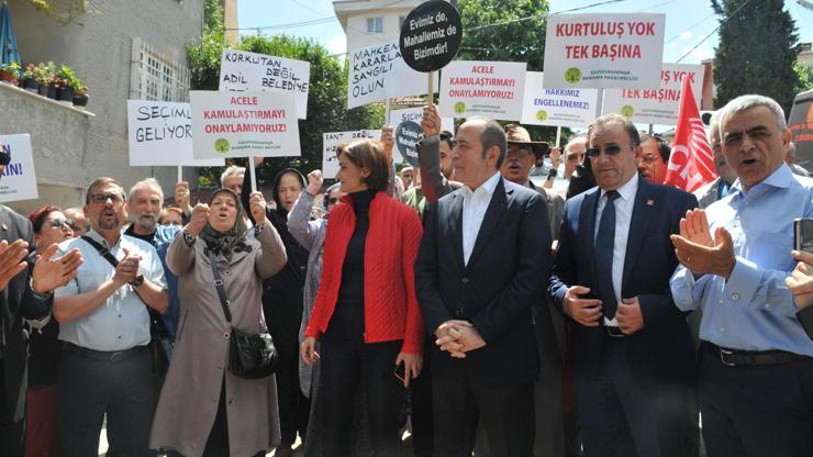 Akif Hamzaçebiden kentsel dönüşüm protestocularına destek