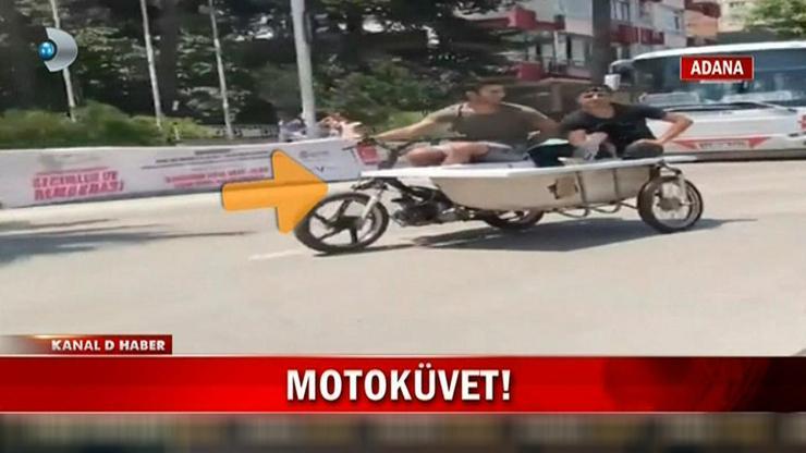 Adanada sıcak havaya akılalmaz çare: Motoküvet