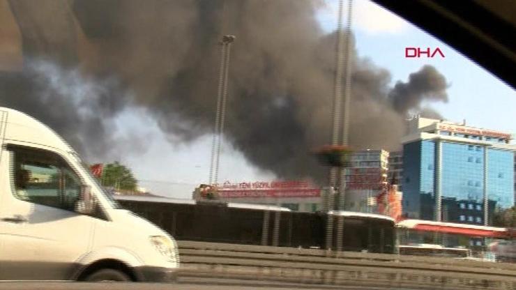 Son Dakika... İstanbulda iplik fabrikasında büyük yangın