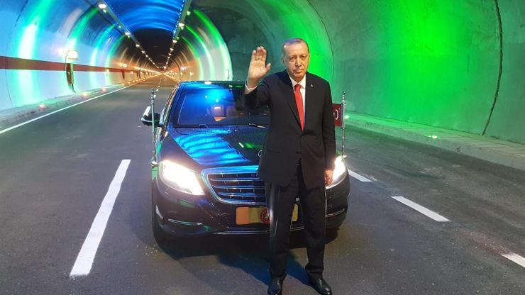 Cumhurbaşkanı Erdoğan, Ovit Tünelini açtı