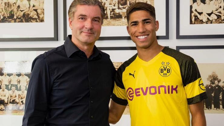 Achraf Hakimi Dortmunda kiralandı