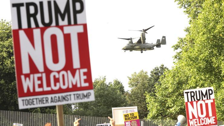 Trumpın ilk İngiltere ziyareti protestolar arasında geçiyor