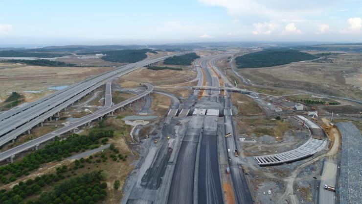 Kuzey Marmara otoyolu havadan böyle görüntülendi