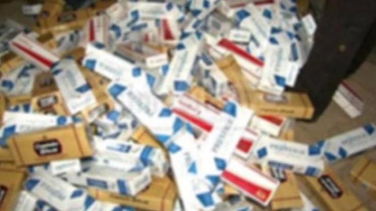 Ambarlı Limanında 472 bin paket kaçak sigara yakalandı