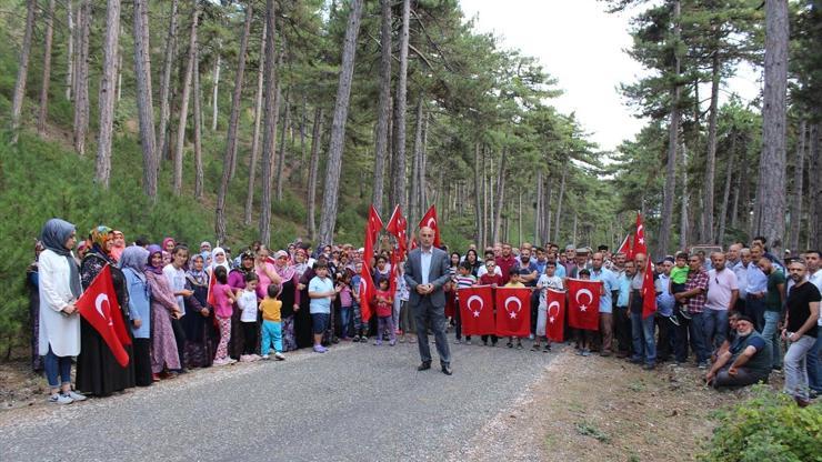 Tosyada köylülerden çevreyi kirletenlere protesto