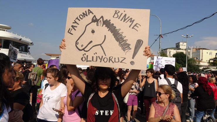 Hayvanseverlerden Büyükadada fayton protestosu