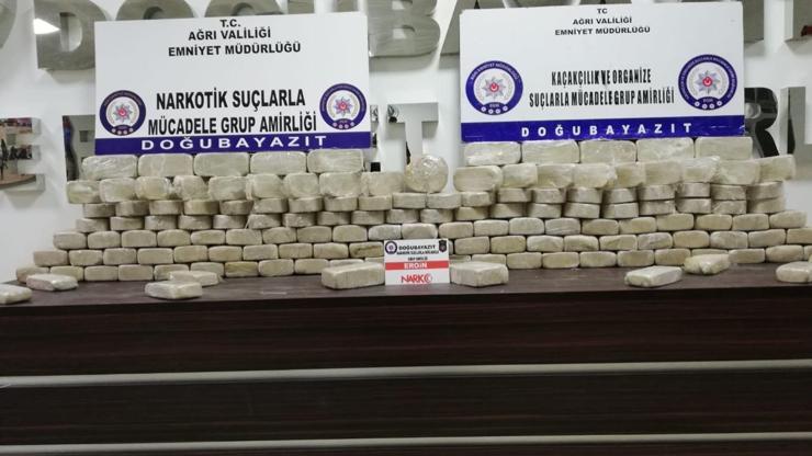 Ağrı’da 108 kilo eroin ele geçirildi