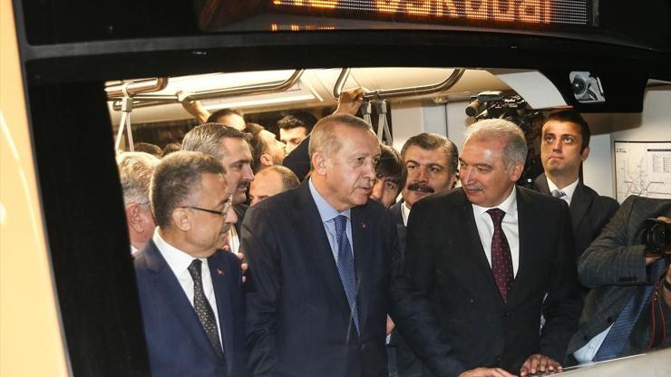 Metronun ilk seferine Erdoğan da katıldı