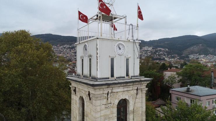 Tarihi saat kulesi PVC ile kaplandı