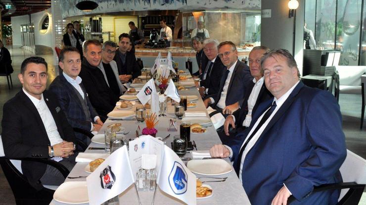 Beşiktaş ve Genk yöneticileri dostluk yemeğinde buluştu