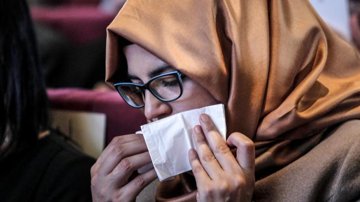 Cemal Kaşıkçı İstanbulda anıldı: Nişanlısı gözyaşlarını tutamadı