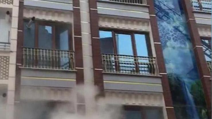 5 katlı binada yangın paniği