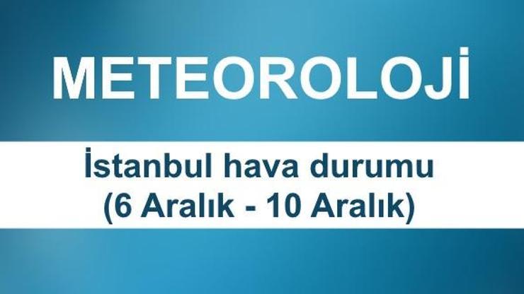 İstanbul hava durumu | Meteorolojiden beş günlük gökyüzü sıcaklık değerleri