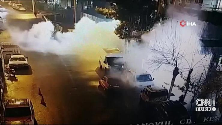 Diyarbakır’da Emniyet Müdürlüğü’ne yapılan EYP’li saldırı kamerada