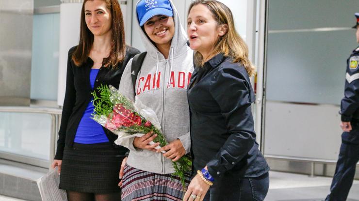 Taylandda alıkonulan Suudi genç kadın Kanadada