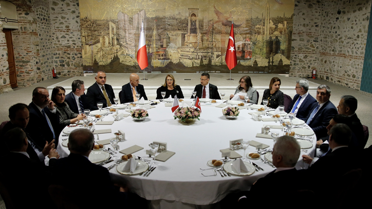 Malta Cumhurbaşkanı onuruna Dolmabahçede yemek