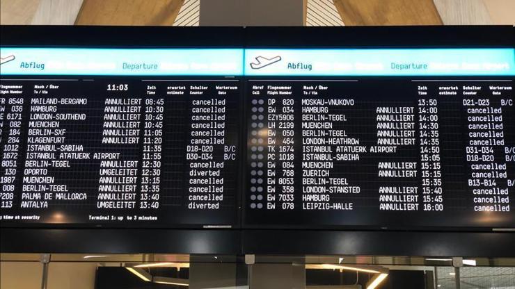 Belçikada grev nedeniyle uçuşlar için iptal kararı