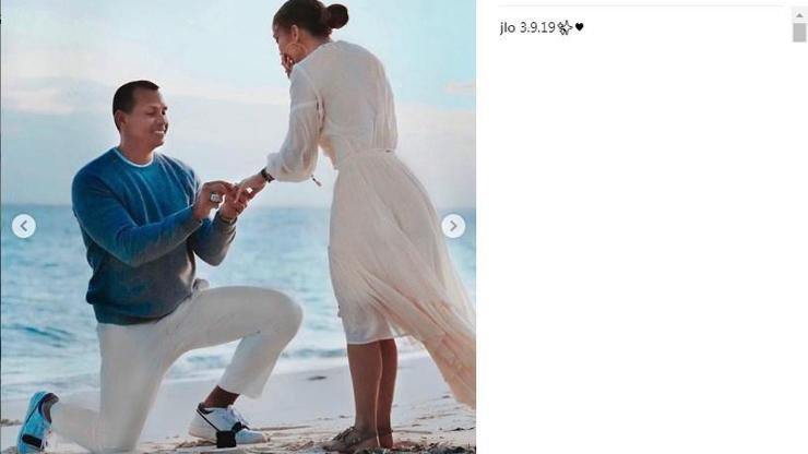 Jennifer Lopez evlilik teklifi aldığı anları paylaştı