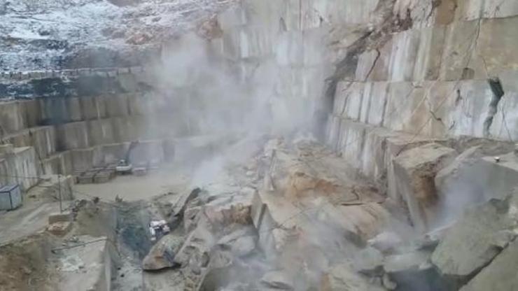 Bursa'da mermer ocağı böyle çöktü