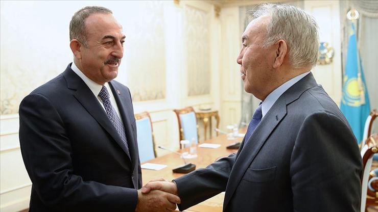 Çavuşoğlu Nursultan Nazarbayev ile görüştü