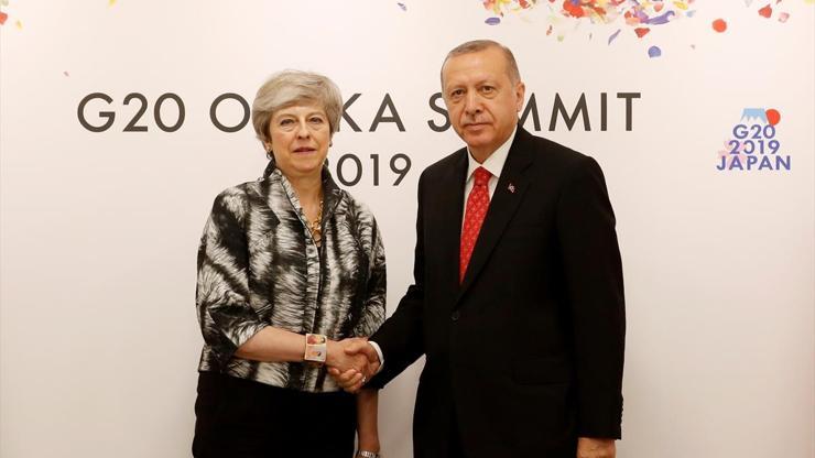 Cumhurbaşkanı Erdoğan, Theresa Mayi kabul etti