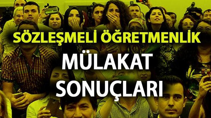 Sözleşmeli öğretmenlik mülakat sonuçları için son günler