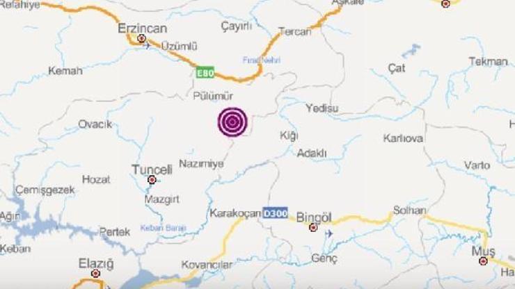 Pülümürde 3.9 büyüklüğünde deprem