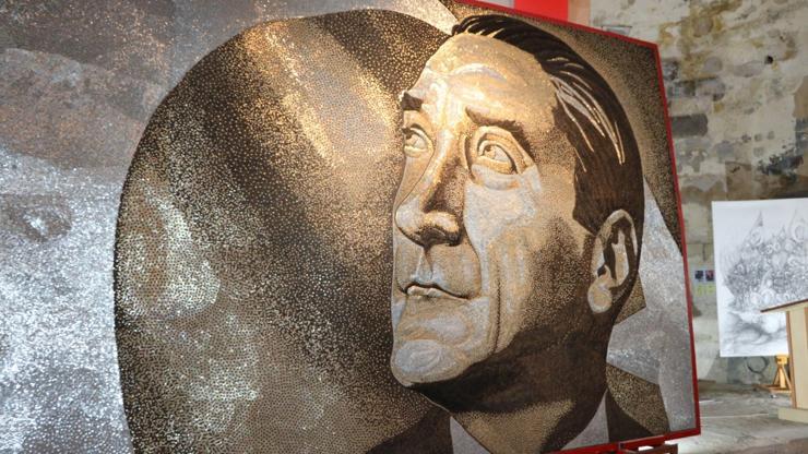 250 bin vidayla yapılan Atatürk portresi Guinnesse girdi