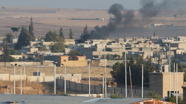 Tel Abyaddaki terör hedefleri obüs atışlarıyla vuruldu