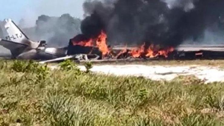 Brezilya’da özel jet düştü: 1 ölü, 9 yaralı